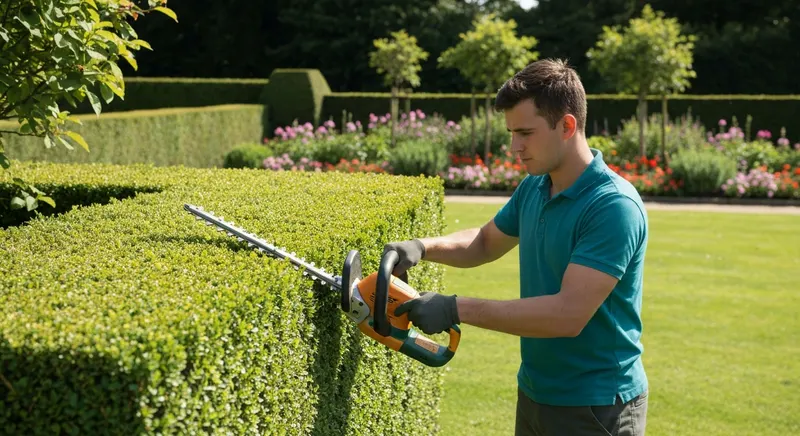Neatly trimmed hedge and tree work completed for a Christchurch garden